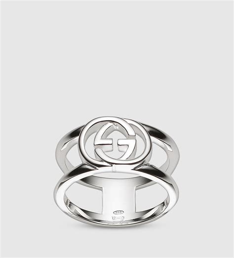 gucci wide ring with interlocking g motif